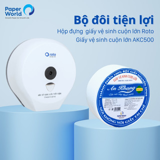 Hộp đựng giấy vệ sinh cuộn lớn treo tường ROTO Thế Giới Giấy Chất liệu