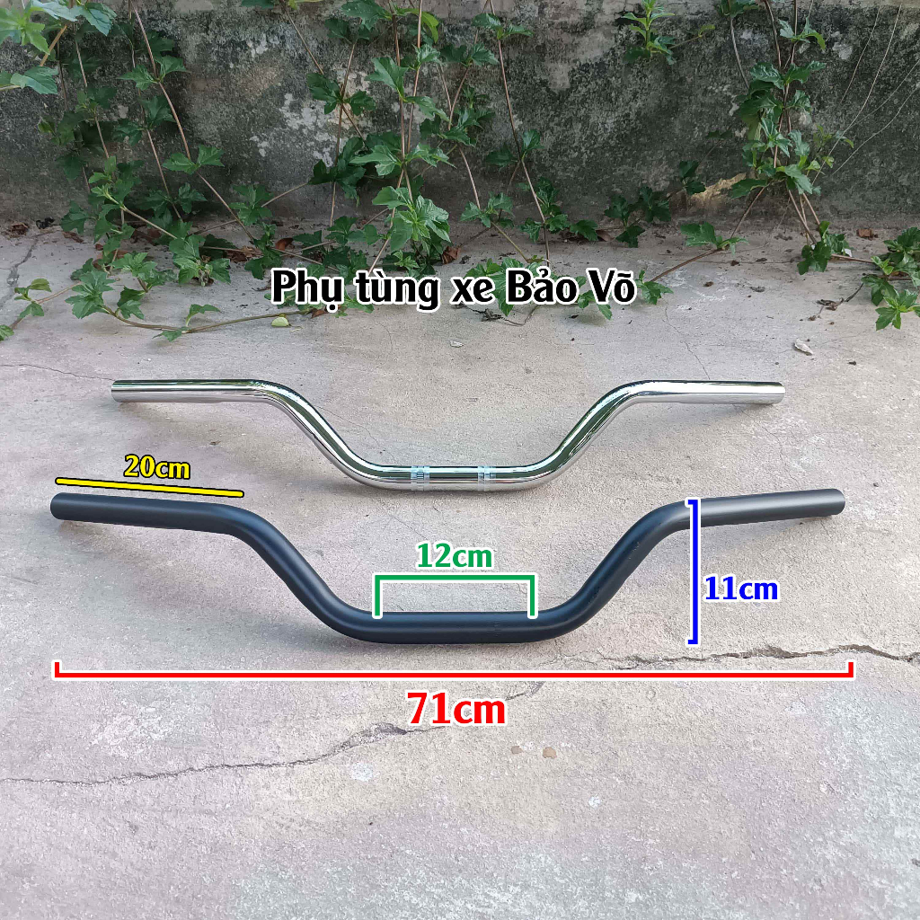 Ghi đông classic phi 25mm thích hợp độ harley, steed, shadow,......