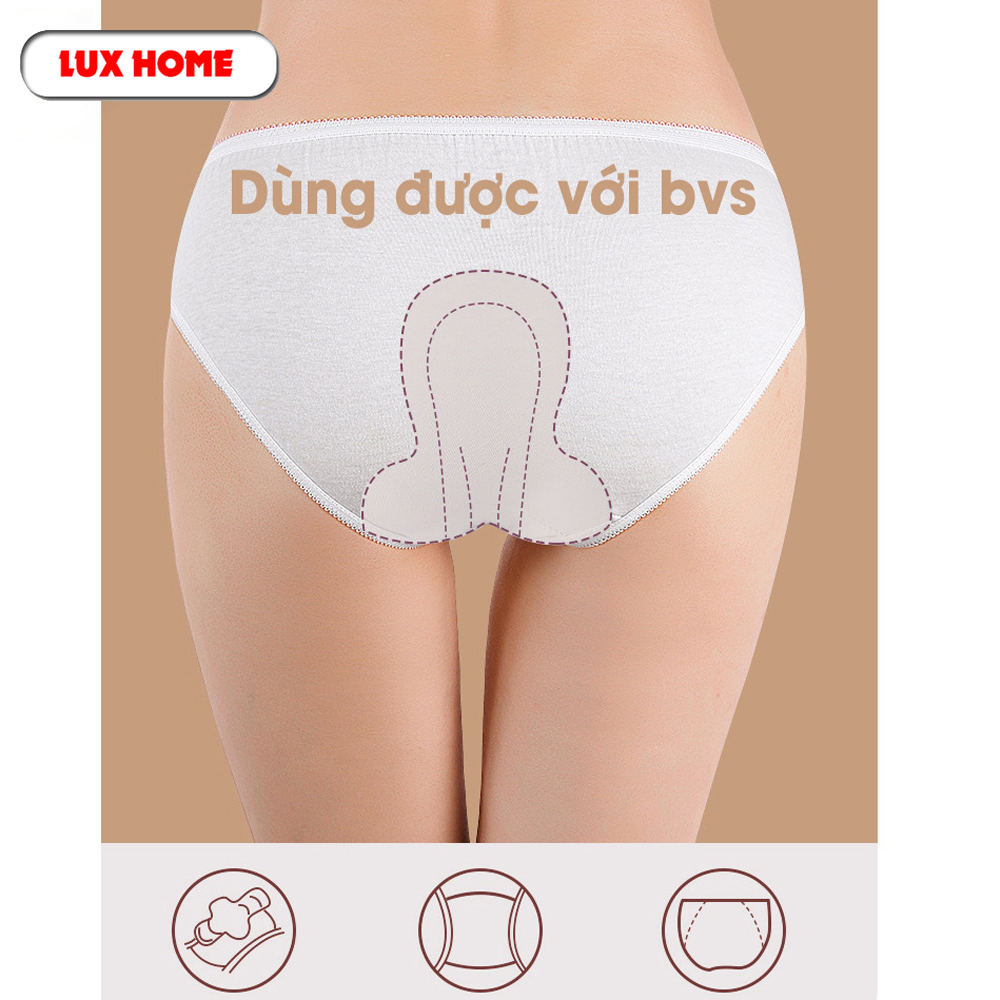 Quần lót dùng 1 lần set 5 túi, chất liện cotton, đáy quần 2 lớp, tiện lợi khi đi du lịch, mẹ bầu đi sinh