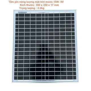 Tấm pin năng lượng mặt trời mono 15w- 9v hames hm15wp-18m