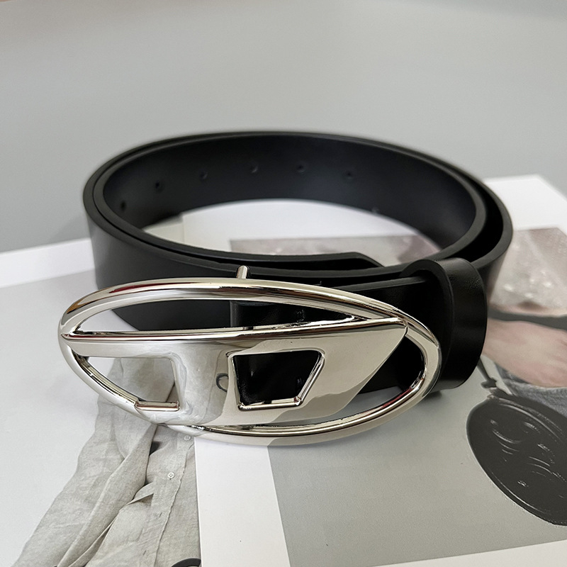 Thắt lưng logo D phong cách retro mặt khóa phần cứng phù hợp hip hop gothic punk