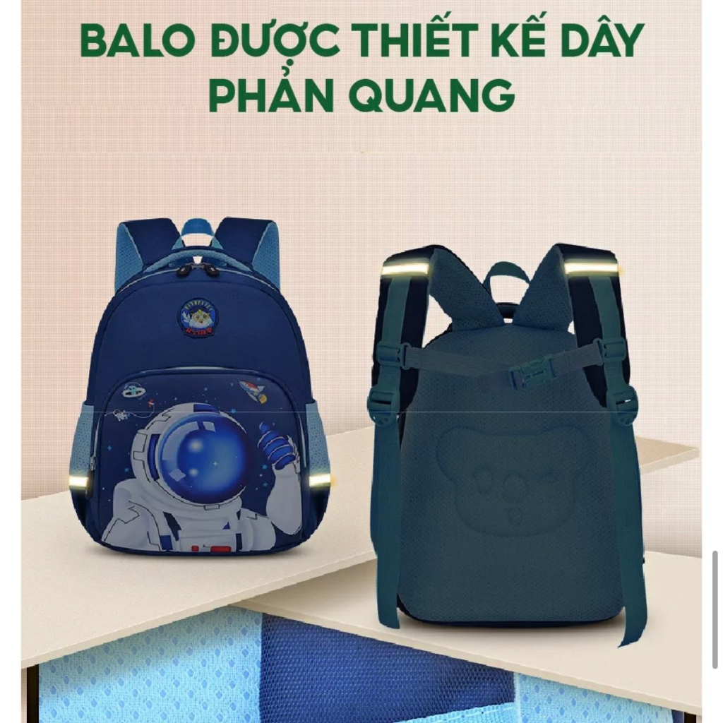 Balo cho bé trai bé gái đi học tiểu học, siêu nhẹ, chắc chắn, in hình sắc nét