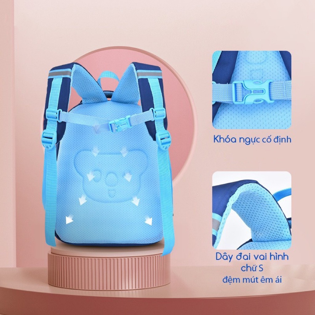 Balo cho bé trai bé gái đi học tiểu học, siêu nhẹ, chắc chắn, in hình sắc nét