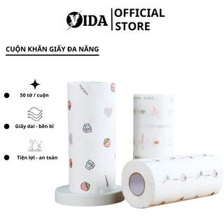 Cuộn giấy lau đa năng nhà bếp sản phẩm mới in hình sáng tạo khăn giấy lau đa năng lau bếp