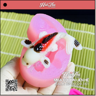 Khuôn silicon cá Kol 6cm làm bánh rau câu 3D 4D nhấn xôi