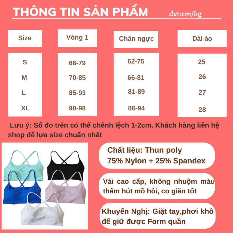 Áo bra tập gym, yoga nữ nâng ngực LuLu chất mềm mịn co giãn hàng cao cấp GP222