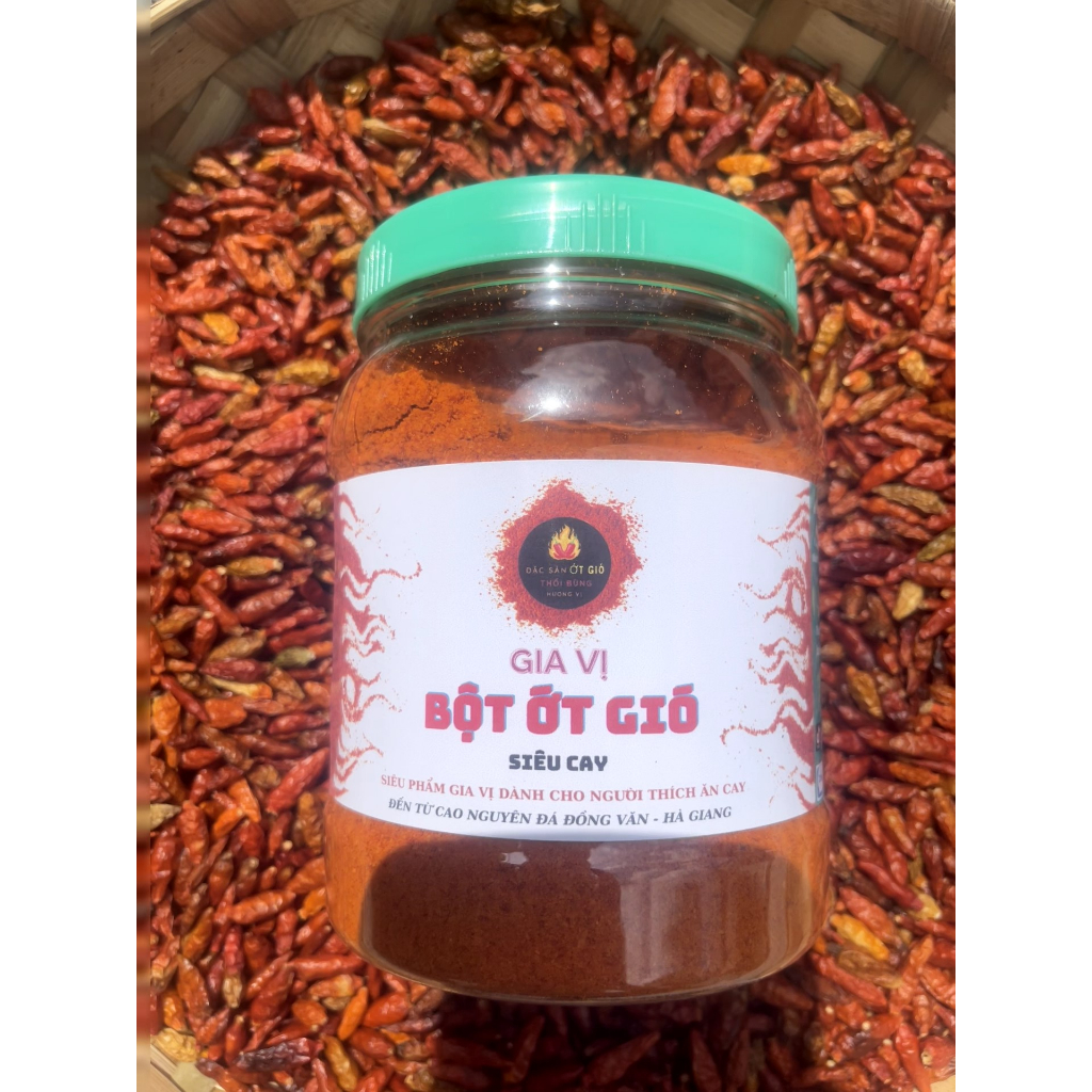 Bột Ớt Gió HÀ GIANG Siêu Cay Lọ 300ML