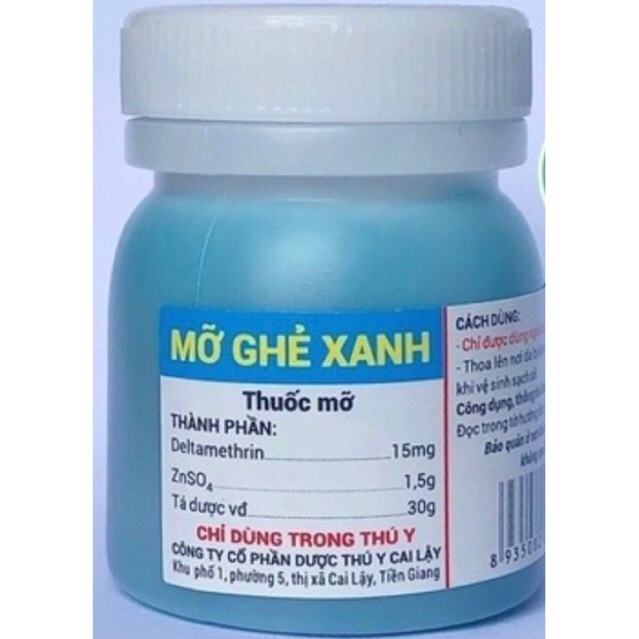 Mỡ ghẻ xanh Cai Lậy 30gr