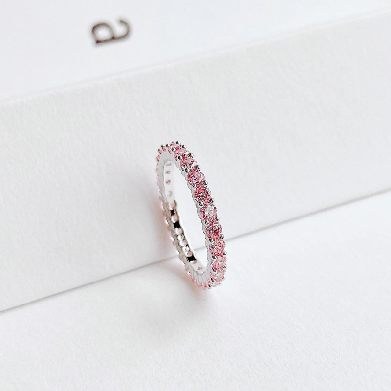 Trang sức swarovski, nhẫn mảnh 2màu hồng và xanh, nhẫn pha lê cao cấp, sang trọng Fullbox_thien_nga_viet_nam