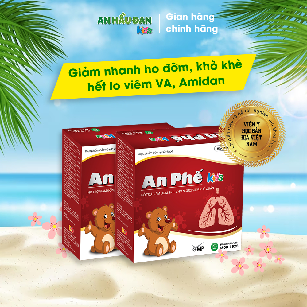 An Phế Kids - giảm ho đờm khò khè, viêm phế quản trẻ em