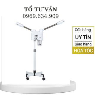 Máy xông hơi mặt 2 cần nóng lạnh, máy xông mặt, bảo hành 15 tháng