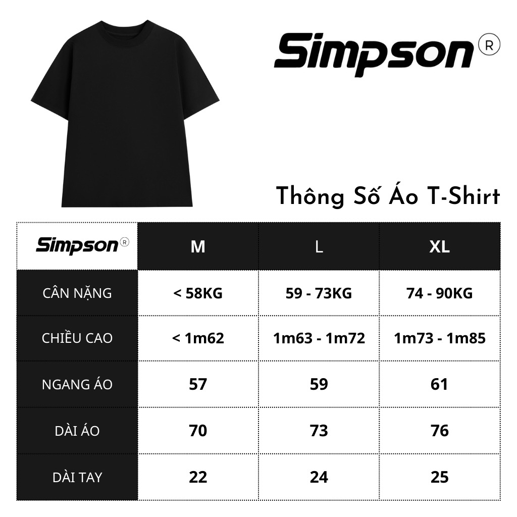 Áo Thun Local Brand Simpson Typo Cotton 100% Unisex Nam Nữ Form Rộng Tay Lỡ - TS04