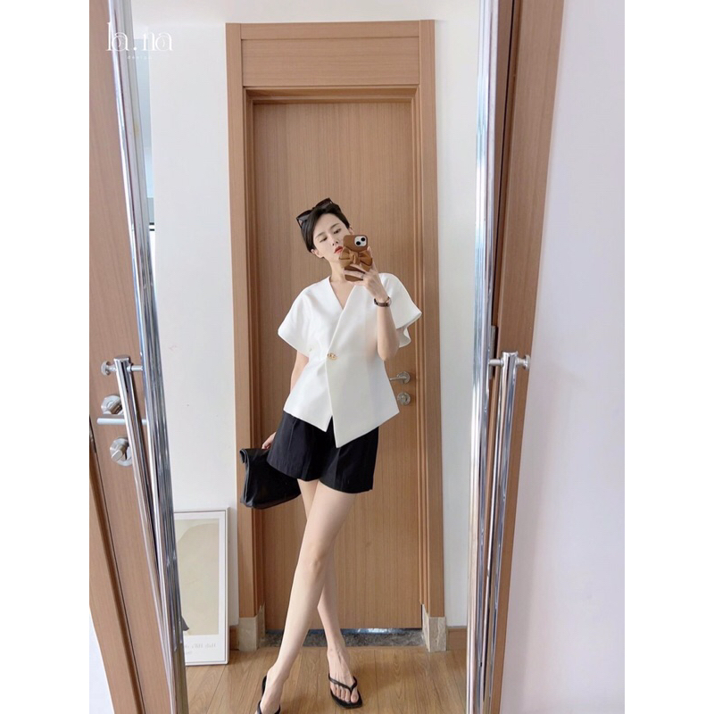 Áo sơmi kiểu, cúc chéo