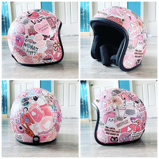 Màu Cam Đào StickerS - Peachy Dễ Thương Chất Liệu PVC Cao Cấp Chống Nước Dán Trang Trí Nón Bảo Hiểm | Sticker Việt Nam