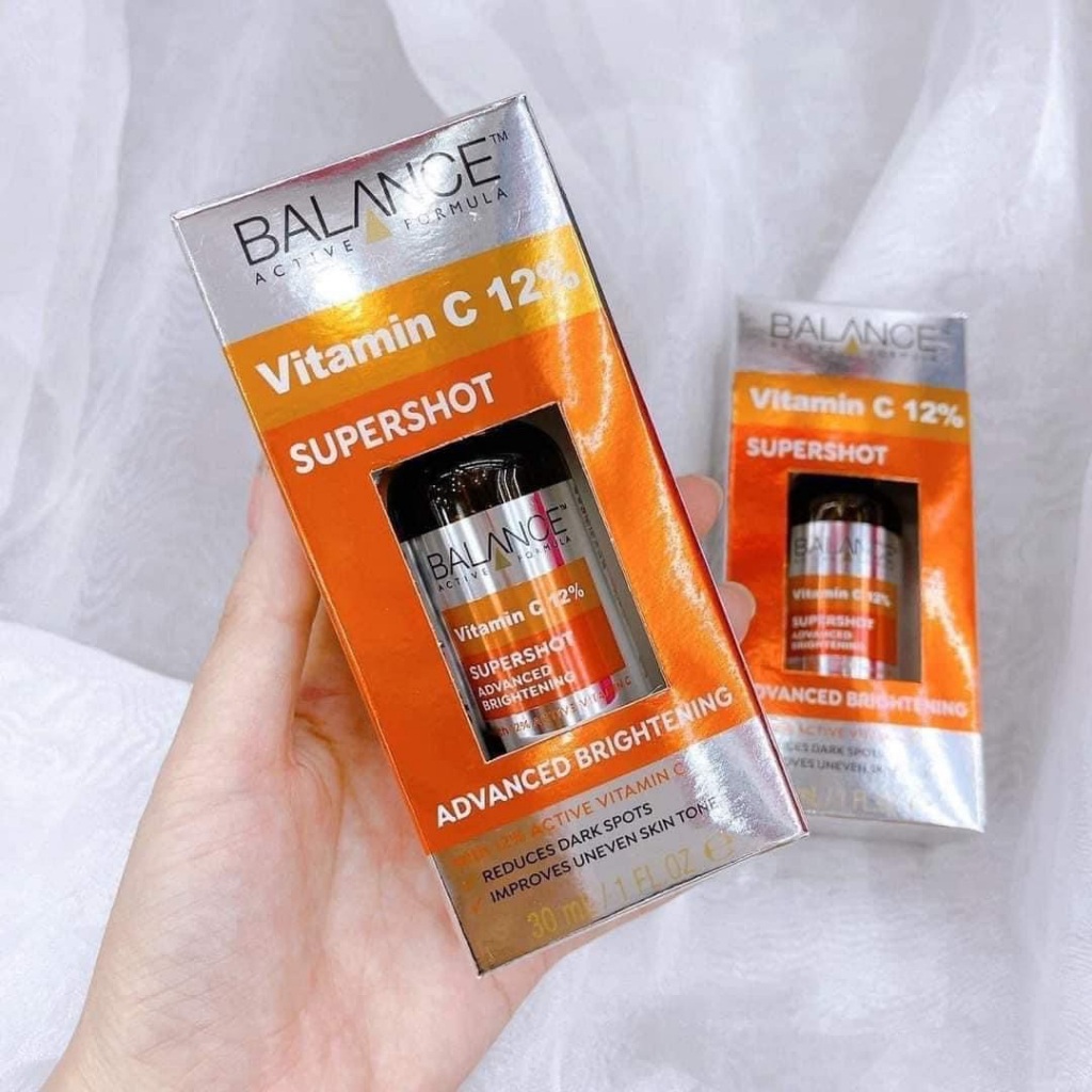Tinh Chất Sáng Da, Mờ Thâm Mụn, Giảm Nám Balance Active Formula 12% Vitamin C Supershot 30ml
