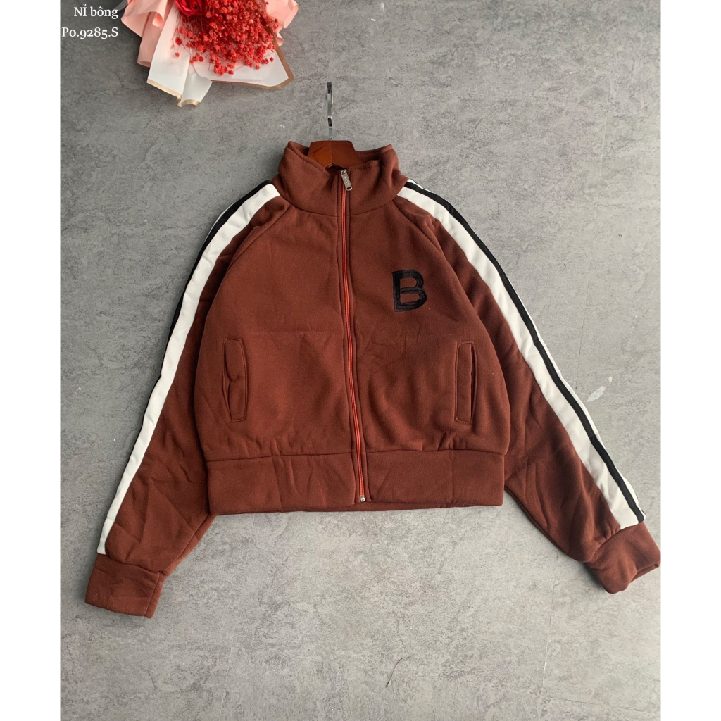 Áo Khoác Nỉ Chữ thêu B