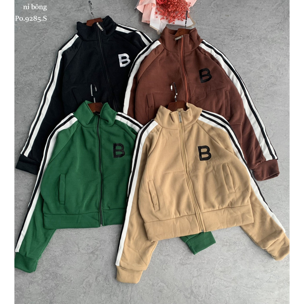 Áo Khoác Nỉ Chữ thêu B