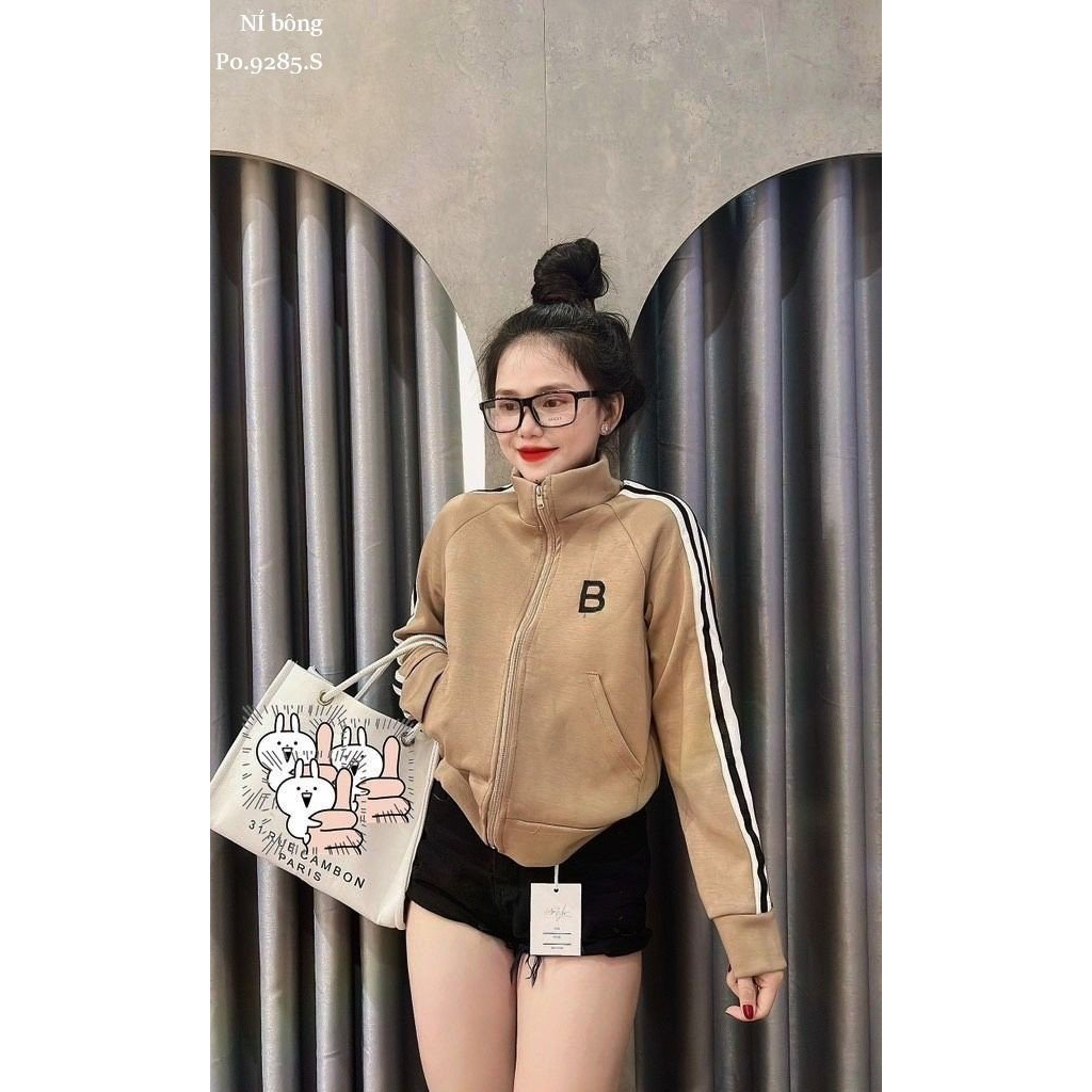 Áo Khoác Nỉ Chữ thêu B