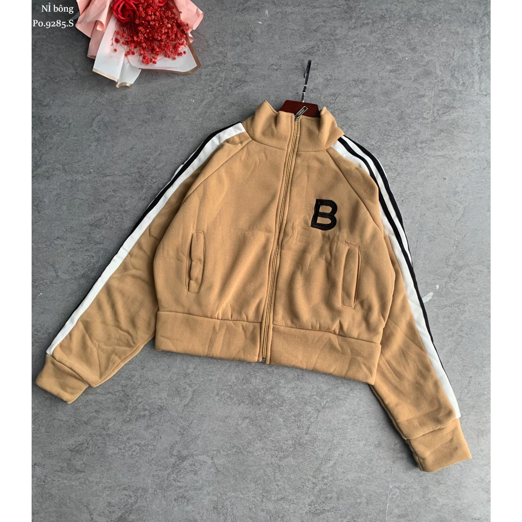 Áo Khoác Nỉ Chữ thêu B