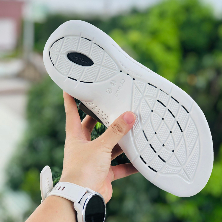 Dép Cross Literide 360 🎁 FREESHIP + Hàng loại 1 + Hộp 🎁 giày sục sandal Crocs quai ngang bít đầu nam nữ, kèm tem đen xám