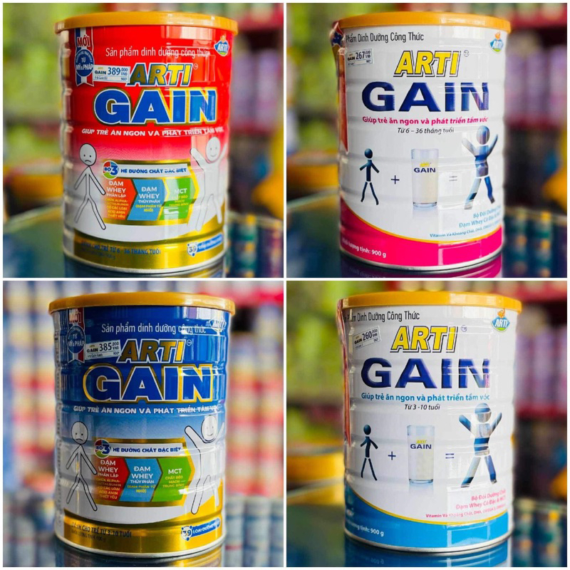 Sữa Bột Arti Gain Tăng cân, Tăng sức đề kháng 900g