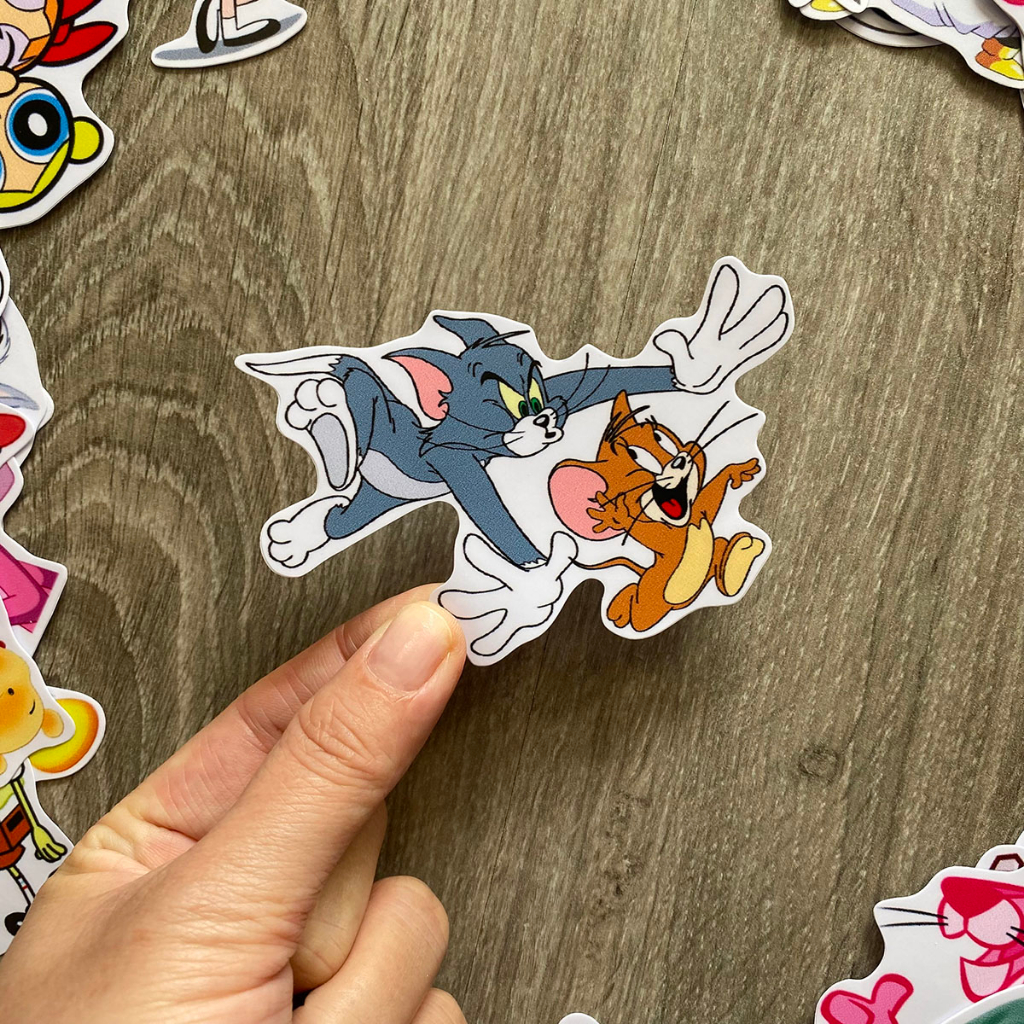 Sticker HOẠT HÌNH - CARTOON dễ thương, chống nước dán trang trí góc học tập, máy tính, điện thoại, đàn guitar