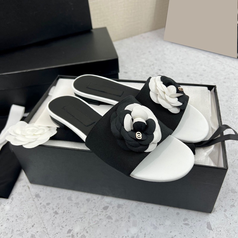 Dép lê đế 3p xà neo hoa trà phối màu sang chảnh