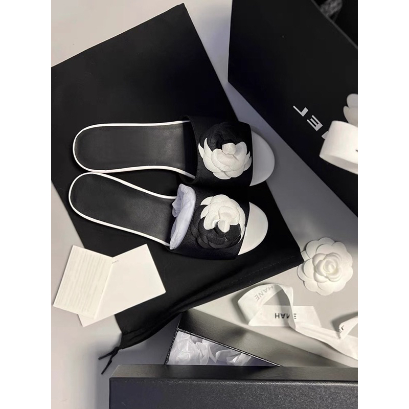 Dép lê đế 3p xà neo hoa trà phối màu sang chảnh