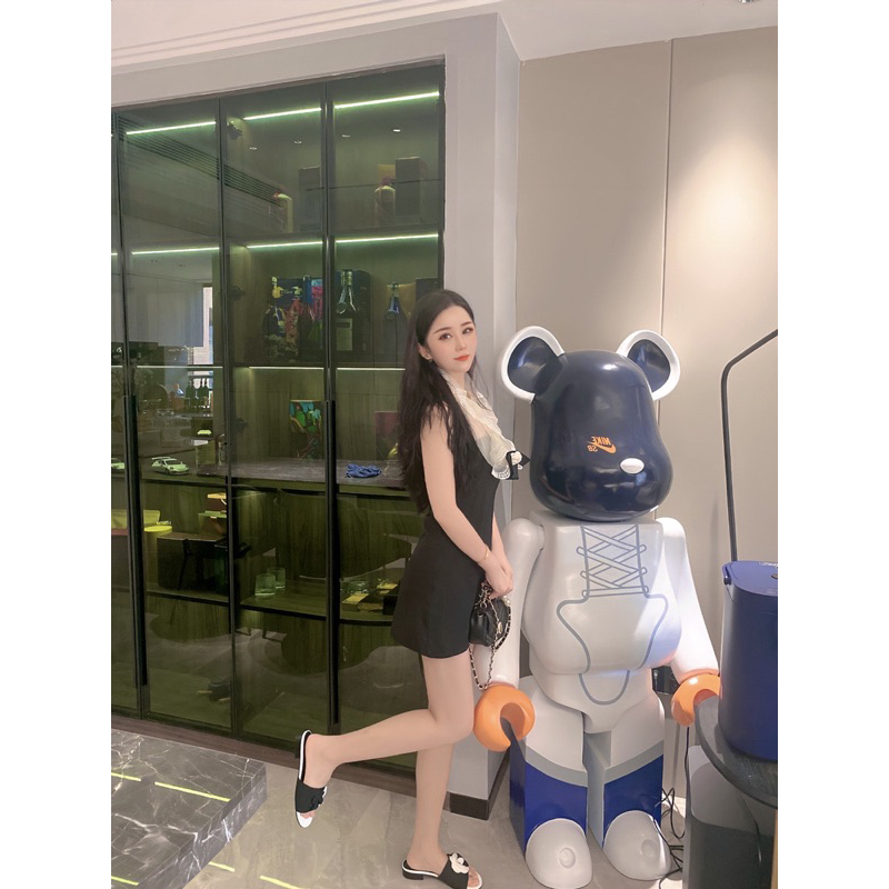 Dép lê đế 3p xà neo hoa trà phối màu sang chảnh