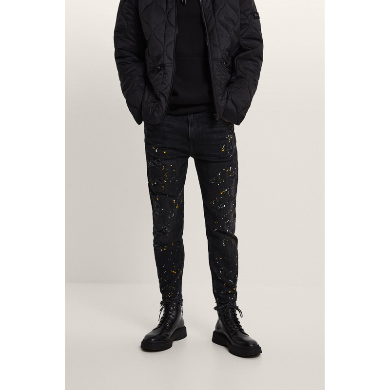 Quần jean nam Zara authentic TAPERED WITH PAINT SPLATTER size 30