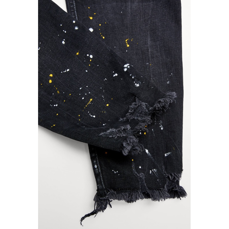 Quần jean nam Zara authentic TAPERED WITH PAINT SPLATTER size 30