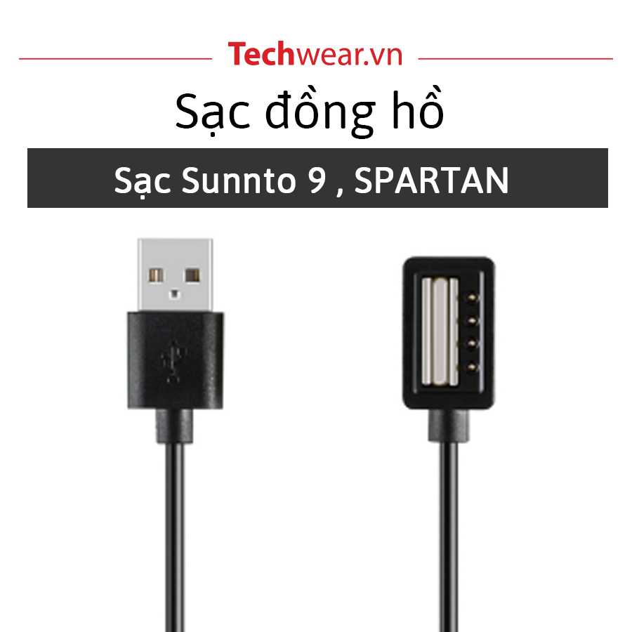 Cáp sạc đồng hồ thông minh Suunto 9 | Suunto Spartan ✓ Bảo hành 3 tháng ✓ Hàng có sẵn giao ngay trong nước