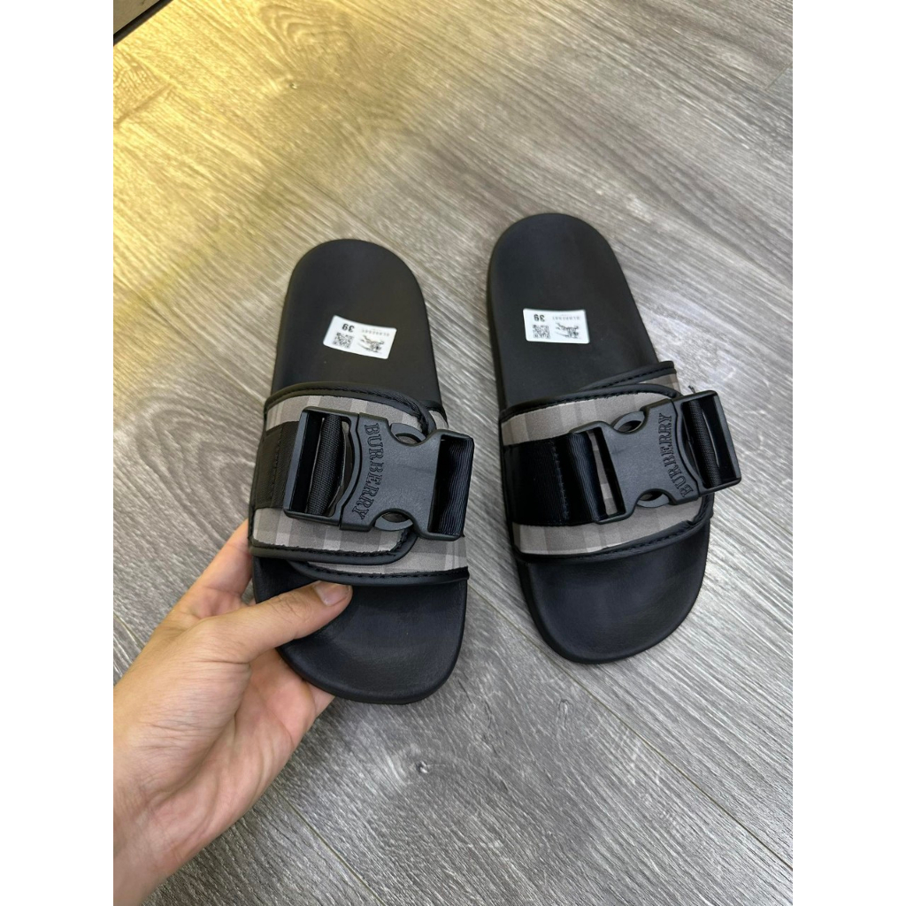 Dép Lê Quai Ngang Bbr Gắn Khuy Cài Full Box - Dép Lê Full Box Nam Nữ Cháy Phố Hàng Đẹp