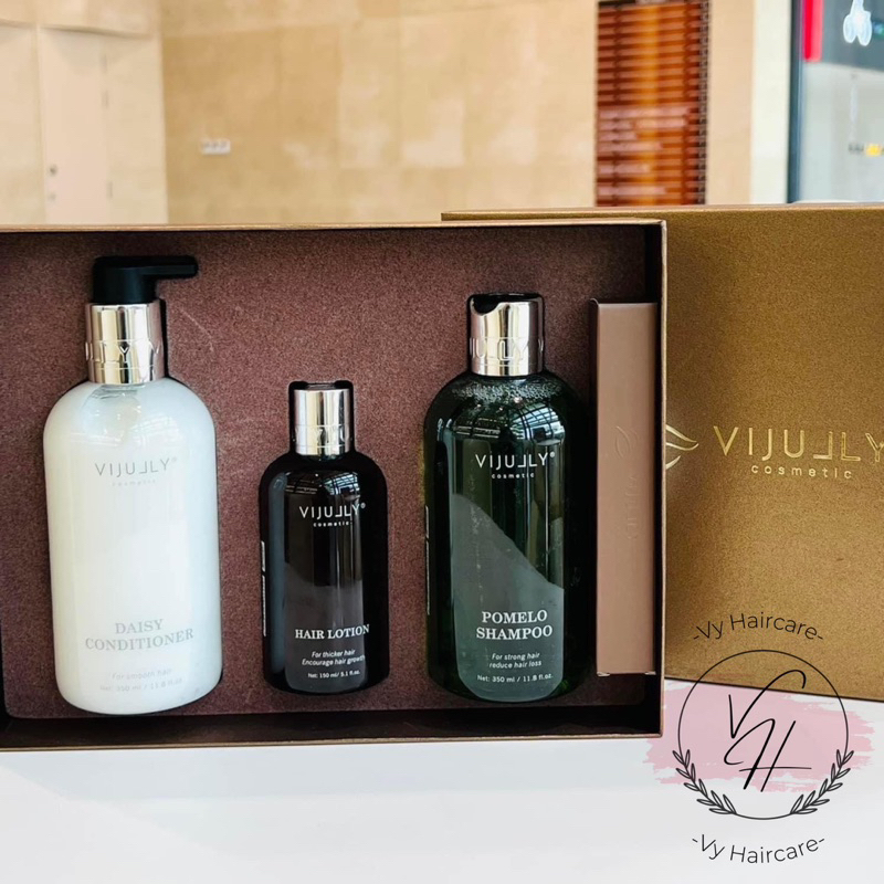 [Có Sẵn] Combo 3 Món Dưỡng Tóc Vijully Gồm Có Dầu Gội , Dầu Xã , Tinh Dầu Bưởi Chính Hãng