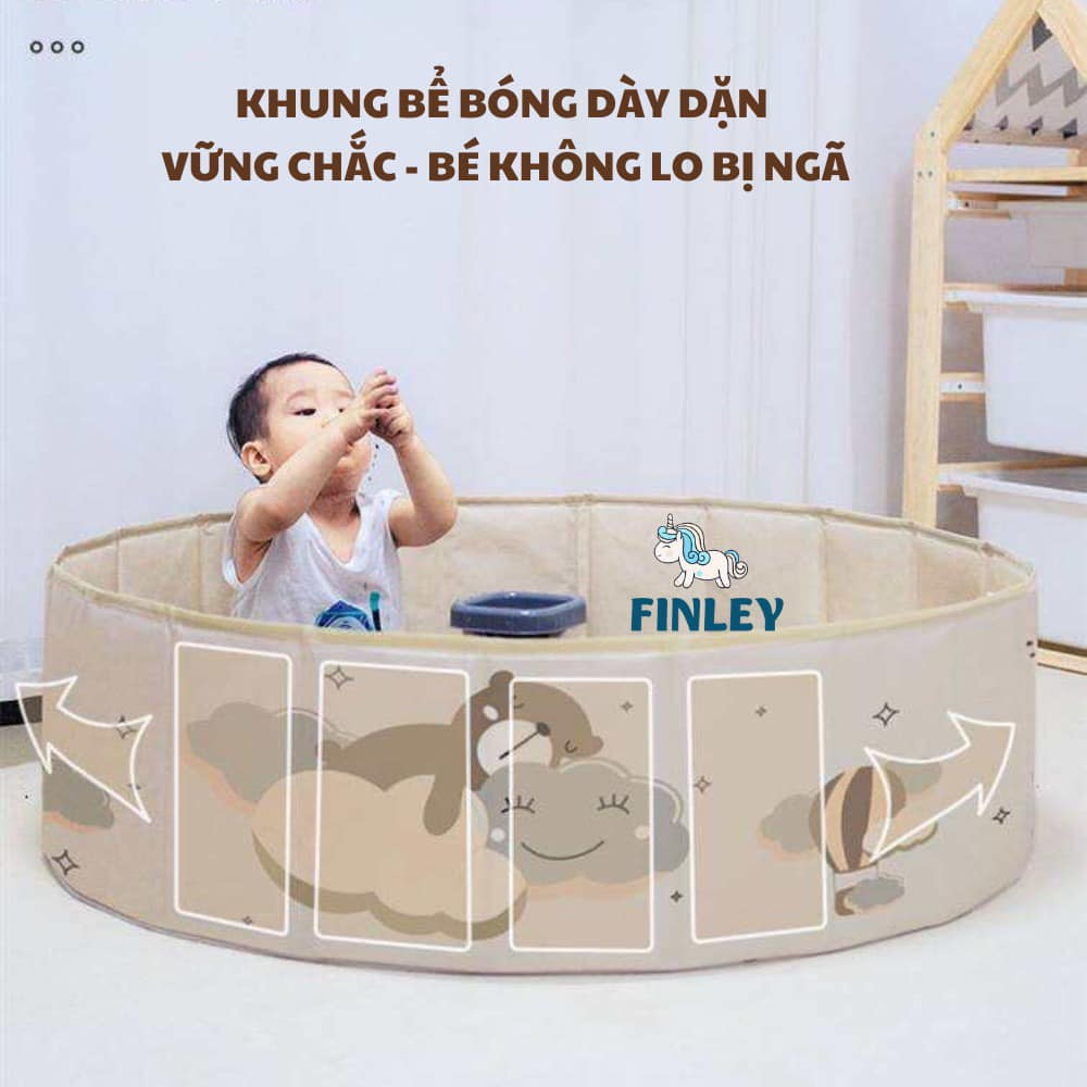 Quây bóng bể bơi đa năng gấp gọn Holla - Finley Bear 0088 cho bé