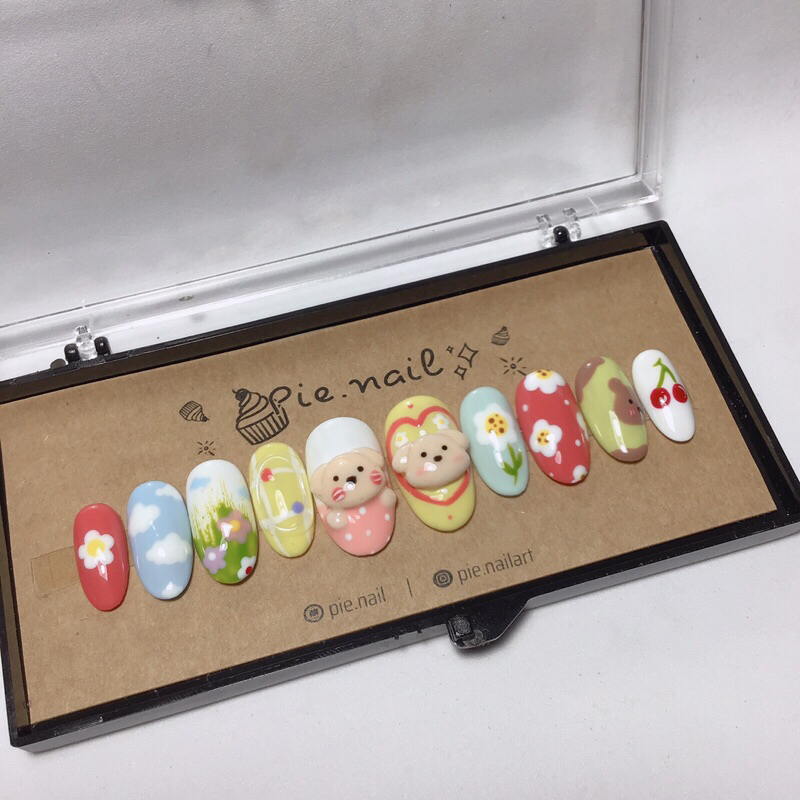 185. nailbox vẽ full. gấu bột nổi