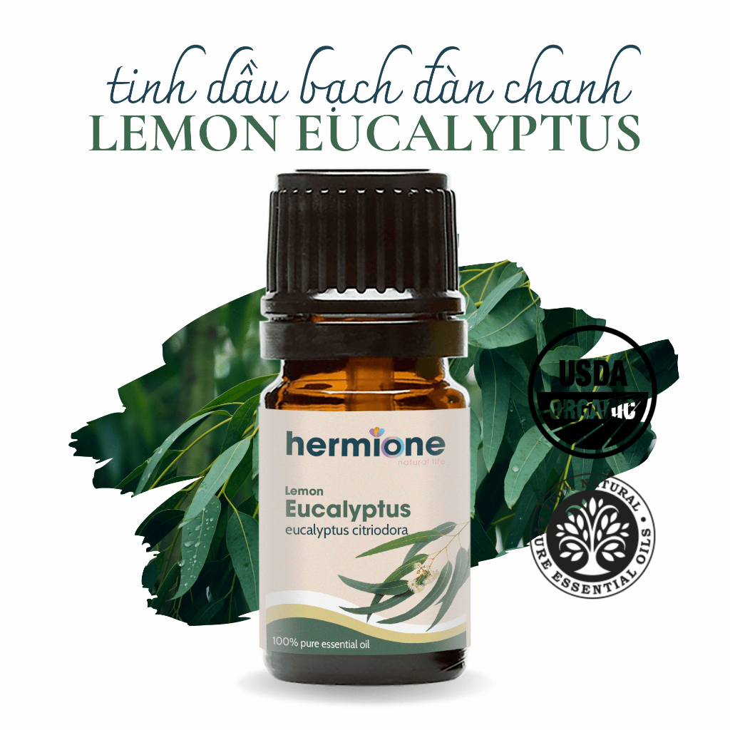 Tinh Dầu Thơm Phòng Bạch Đàn Chanh Lemon Eucalyptus Hermione Natural Life, Xông Thơm Phòng