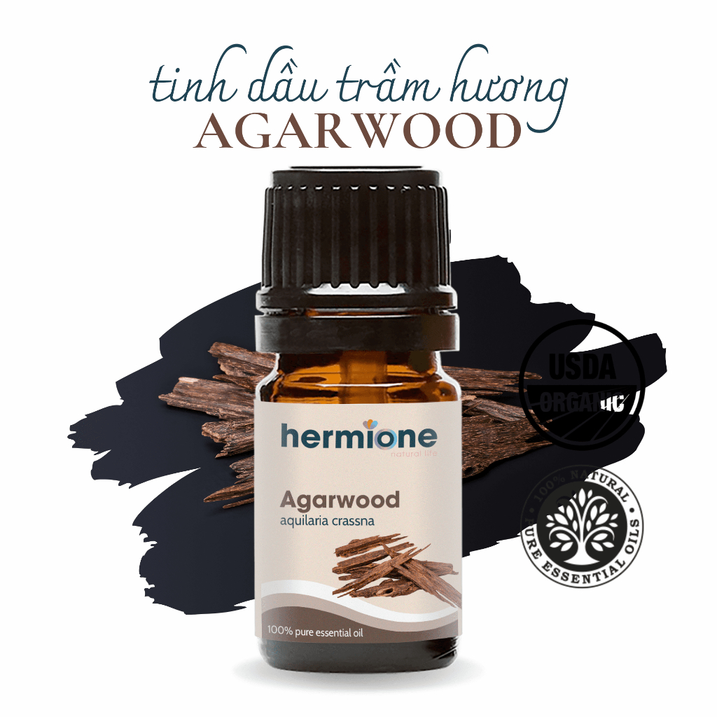 Tinh Dầu Thơm Phòng Trầm Hương Agarwood Hermione Natural Life Xông Thơm Phòng, Hương Dịu Nhẹ, Có COA