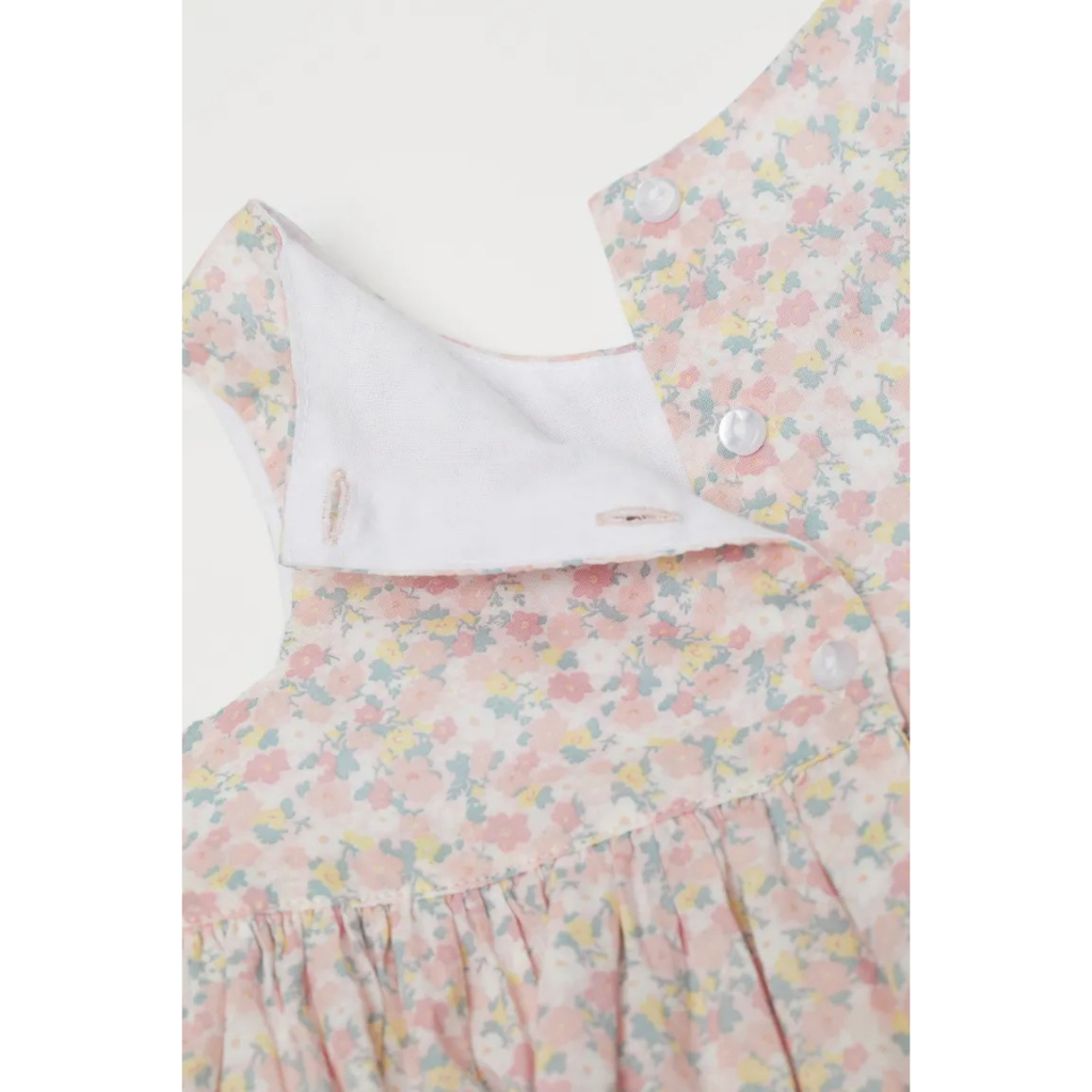 Váy xòe cotton hoa hồng minnie mickey HM H&M_hàng chính hãng authentic