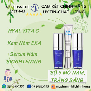 Combo cấp ẩm, dưỡng trắng, mờ nám da Mỹ Phẩm MKII