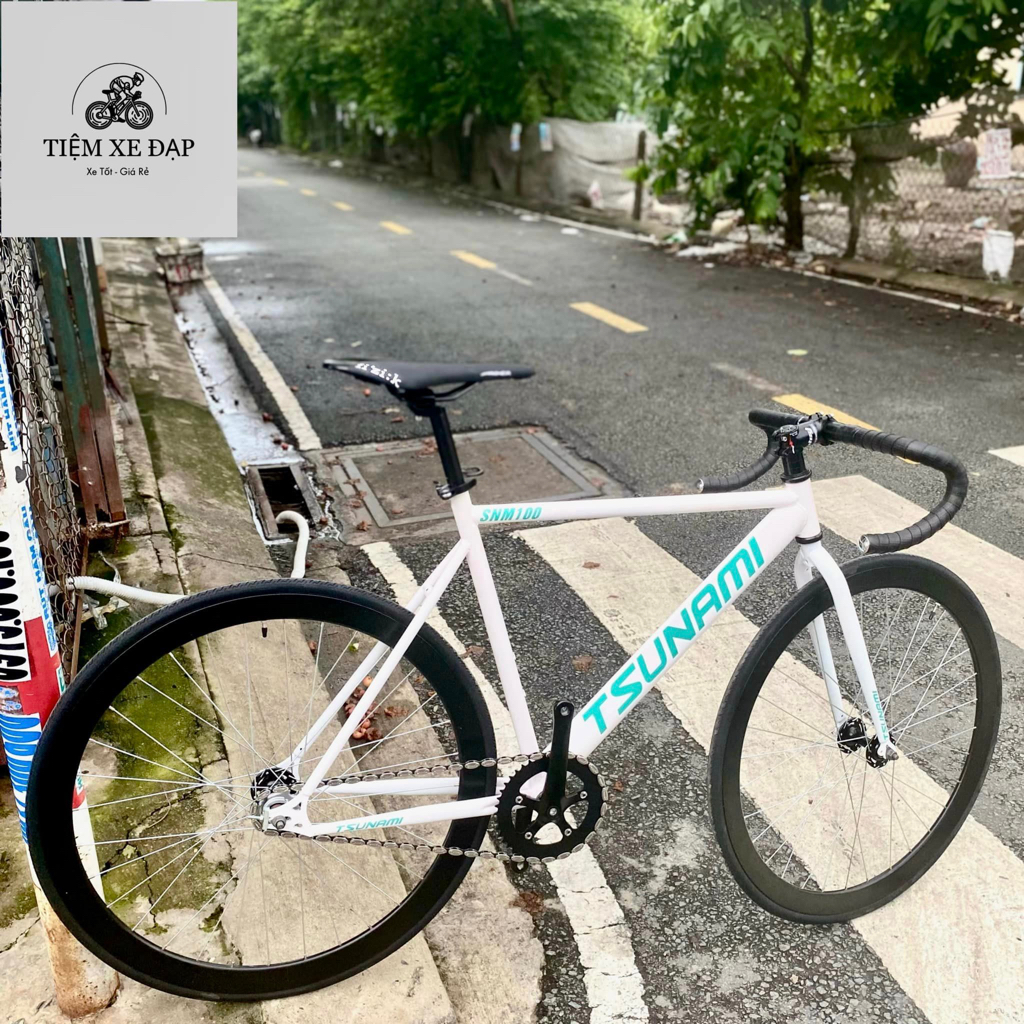 Xe Đạp Fixed Gear Tsunami SNM100 White