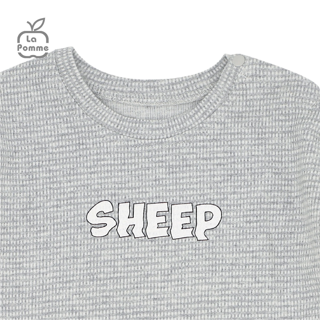 6-9M Bộ quần áo dài tay cho bé trai, bé gái LA POMME Chú cừu vui vẻ SL210