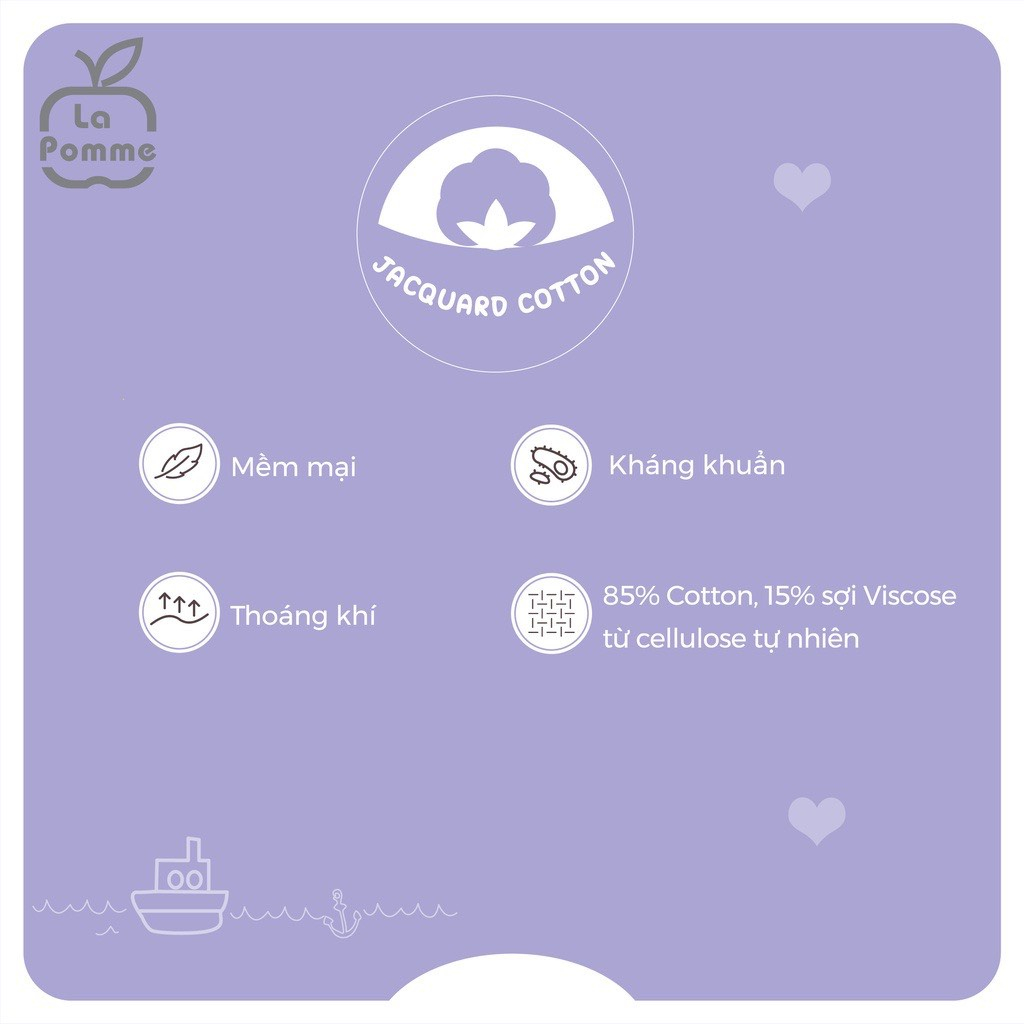 6-9M Bộ quần áo dài tay cho bé trai, bé gái LA POMME Chú cừu vui vẻ SL210