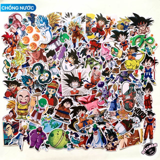 Sticker DRAGON BALL - Bảy Viên Ngọc Rồng Chống Nước Trang Trí VaLi, Laptop, Mũ Bảo Hiểm Goku, Gohan