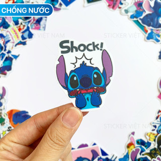 Sticker STITCH Lilo Hình Dán Chống Nước Trang Trí Va Li, Xe, Laptop, Nón Bảo Hiểm, tem dán stich