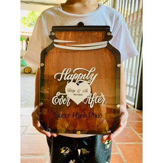 Bảng thả tim ngày cưới ghi lời chúc