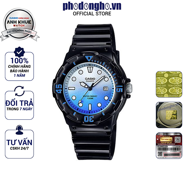 Đồng hồ nữ dây nhựa Casio chính hãng Anh Khuê LRW-200H-2EVDR