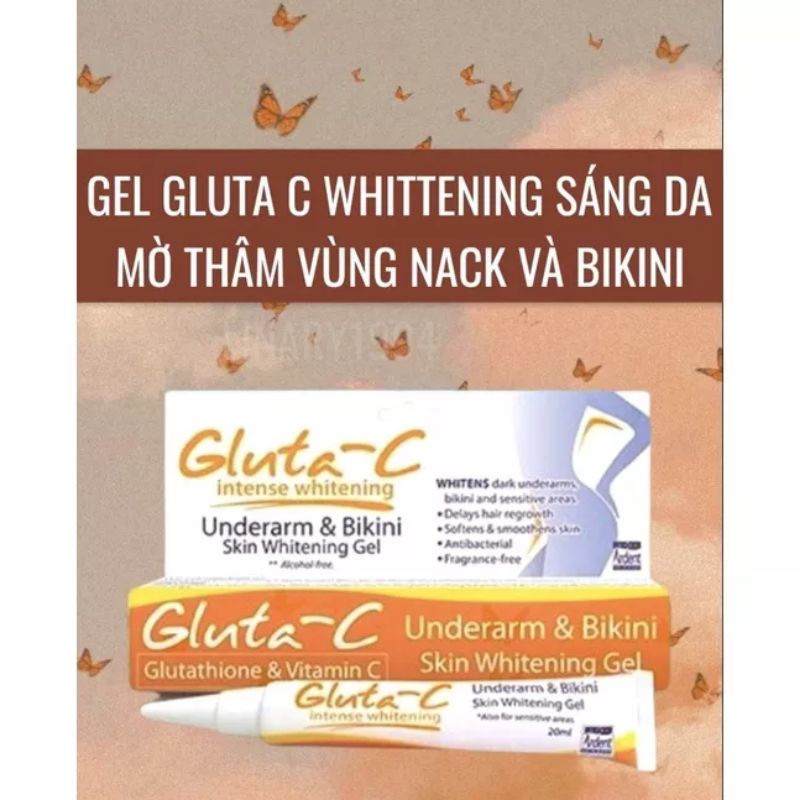Gel Gluta C Whitening Sáng Da Mờ Thâm Vùng Bikini Và Dưới Cánh Tay