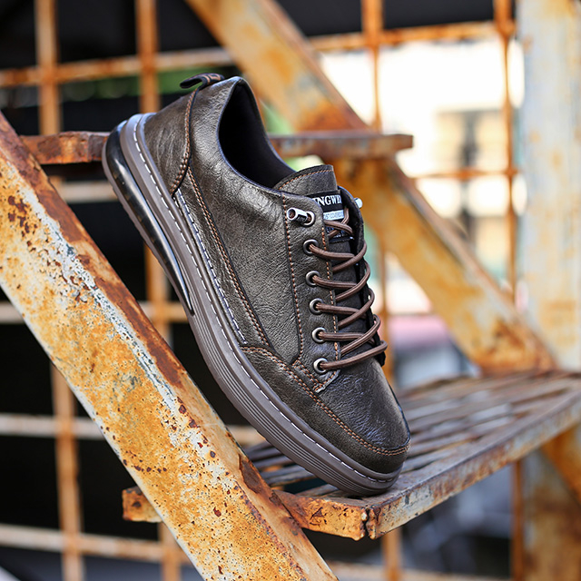 Giày thể thao - Giày Sneaker nam Bs Shoes BS06 Da êm, mềm, đế cao đến 4cm, thiết kế basic trẻ trung, năng động
