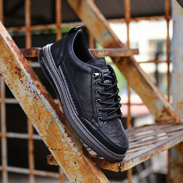 Giày thể thao - Giày Sneaker nam Bs Shoes BS06 Da êm, mềm, đế cao đến 4cm, thiết kế basic trẻ trung, năng động